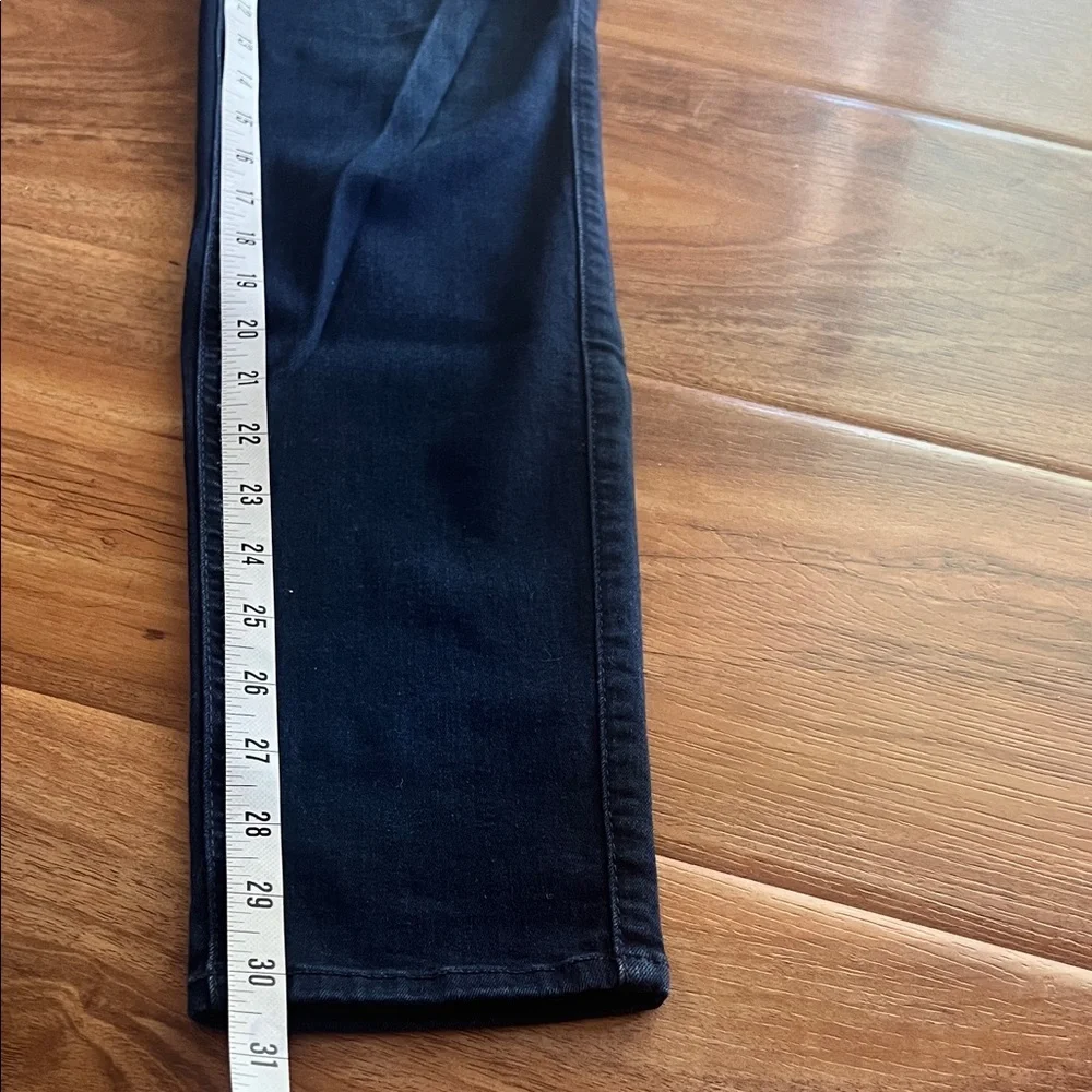 7 For All Mankind the Mid Rise Skinny Jeans Dark Blue.